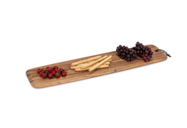 Slim Wooden Serving Tray with Strap