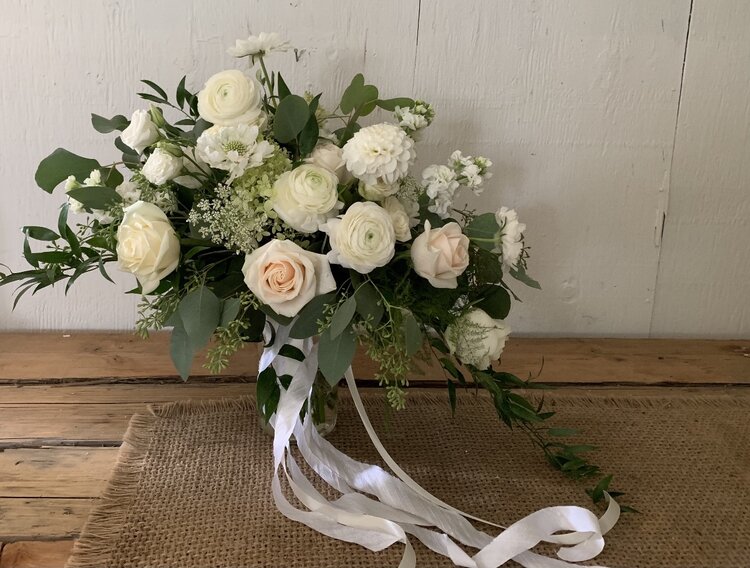 Wedding/Bridal Bouquet with Additional Ribbon Cascade